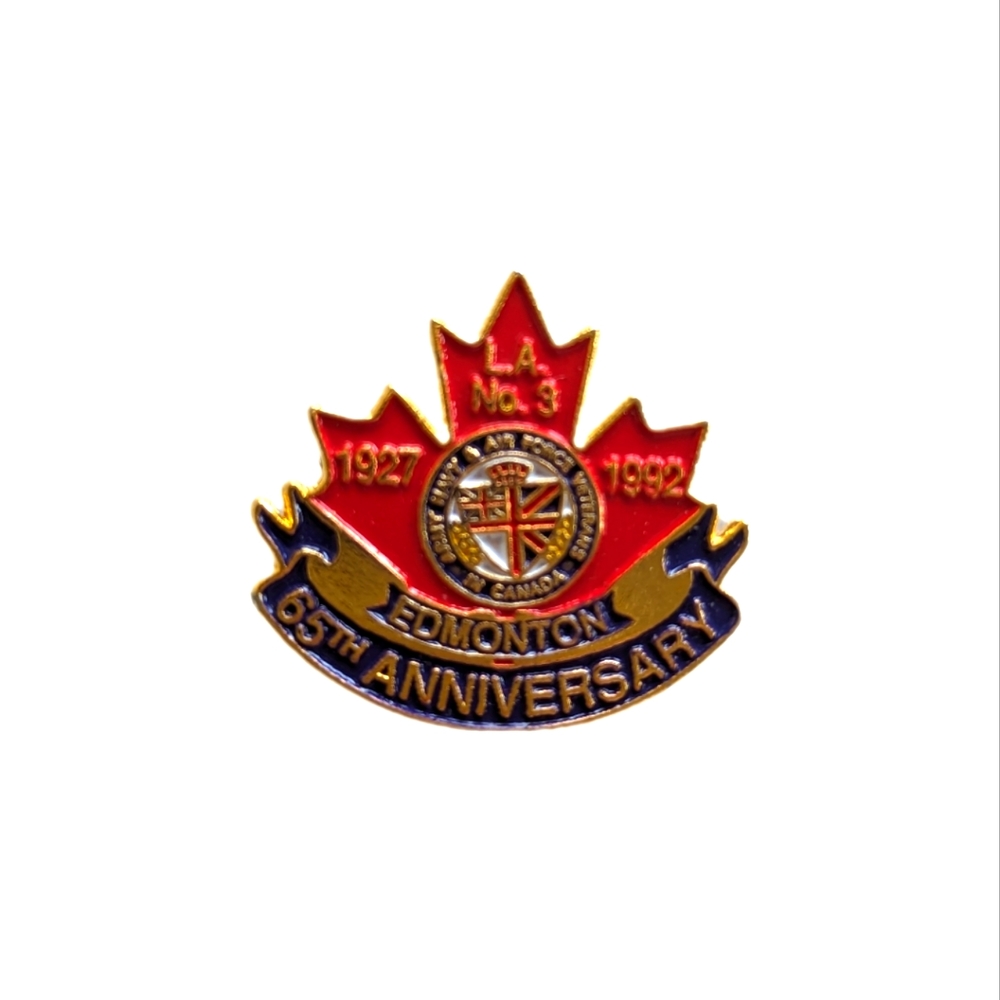 (3 for $20)  Canadian Veterans Anniversary Lapel Pin from Edmonton Alta 1927-92